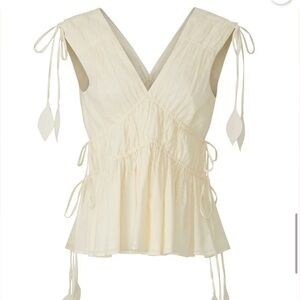 Tory Burch Sleeveless Side Tie Blouse